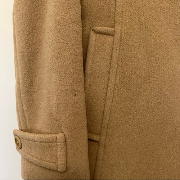 L.L. Bean Tan Lambswool Polo Three-Quarter Coat - Picture 4 of 9